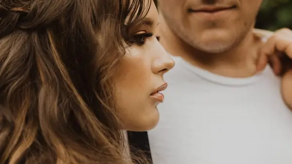 Close crop of a model's natural makeup